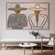 Textured Hat-Clad Silhouettes | Blush Hues