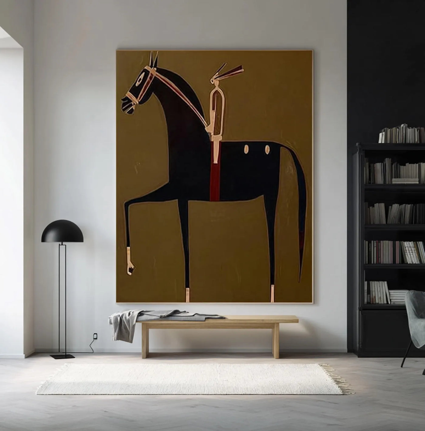 Stylized Equestrian Artistry | Brown Steed