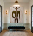 Textured Figure Minimalism | Brown Accent