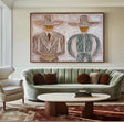 Stylized Hat-Clad Figures | Warm Hues