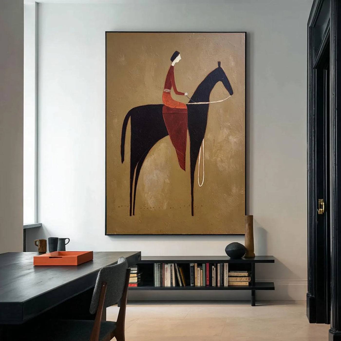 Textured Equine Solitude | Russet Rider
