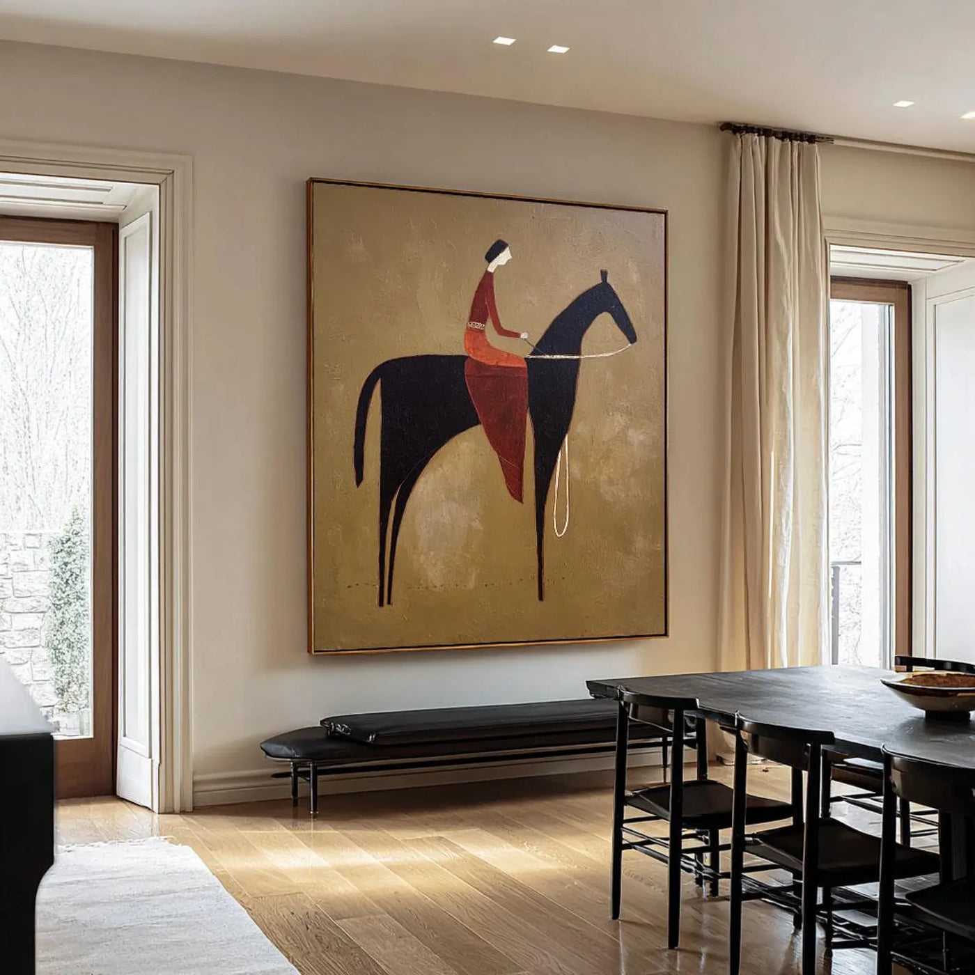 Textured Equine Solitude | Russet Rider