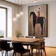 Textured Equestrian Elegance | Umber Steed