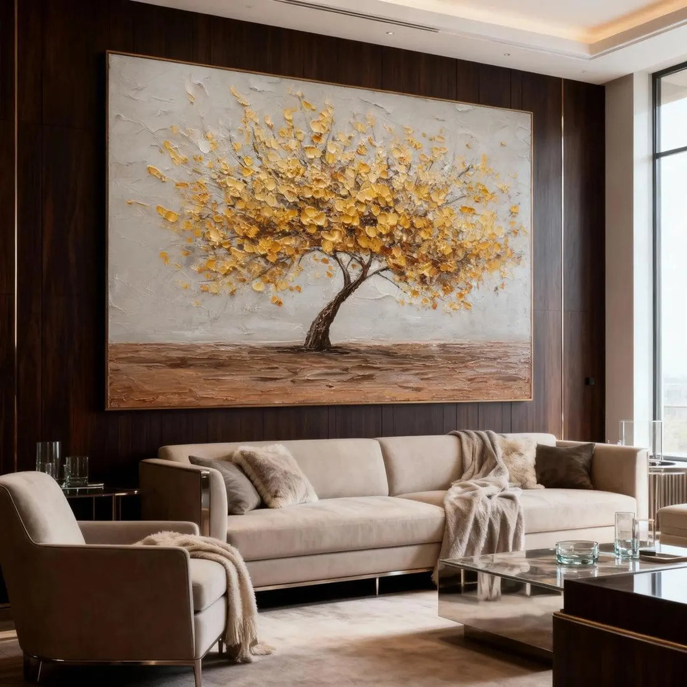 Textured Golden Canopy | Warm Tones
