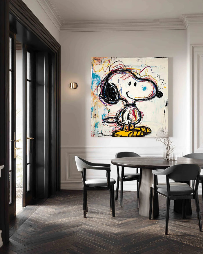 Textured Whimsical Graffiti | Snoopy Sketch
