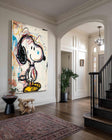 Textured Whimsical Graffiti | Snoopy Sketch