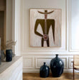 Textured Figure Minimalism | Brown Accent