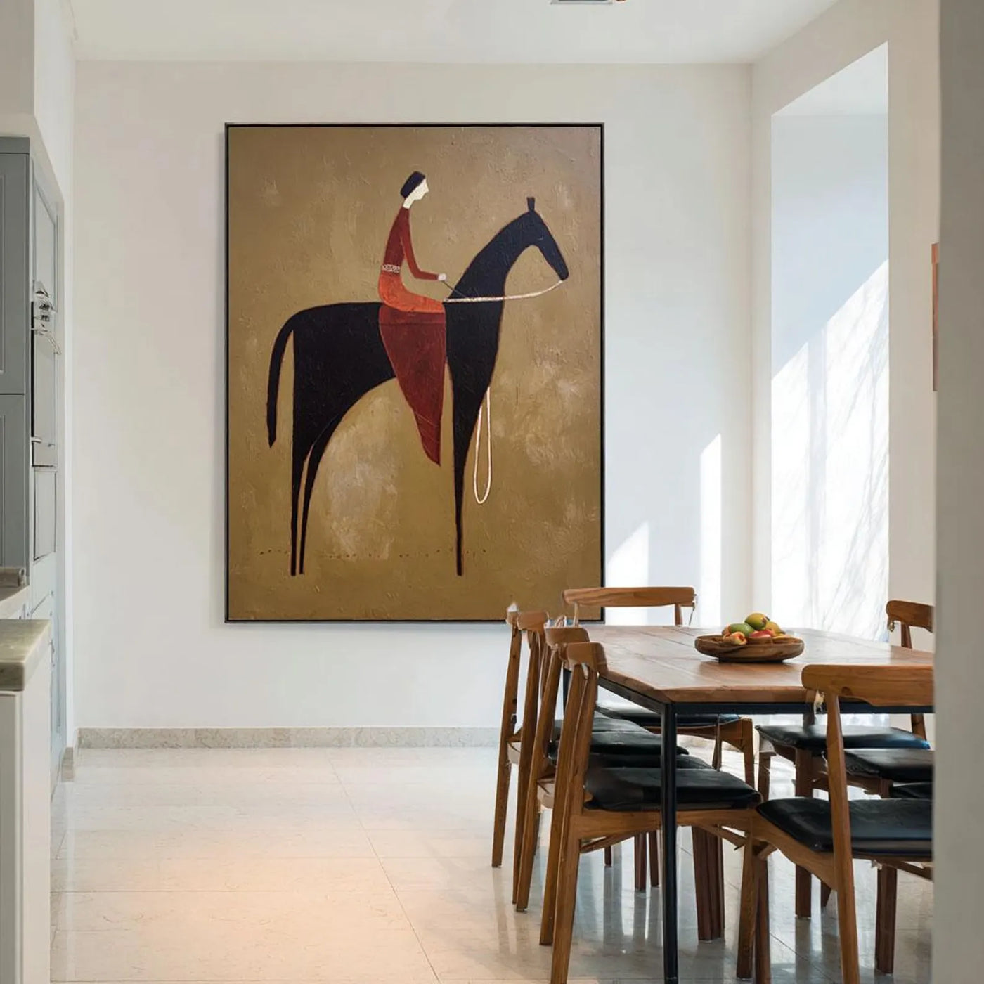 Textured Equine Solitude | Russet Rider