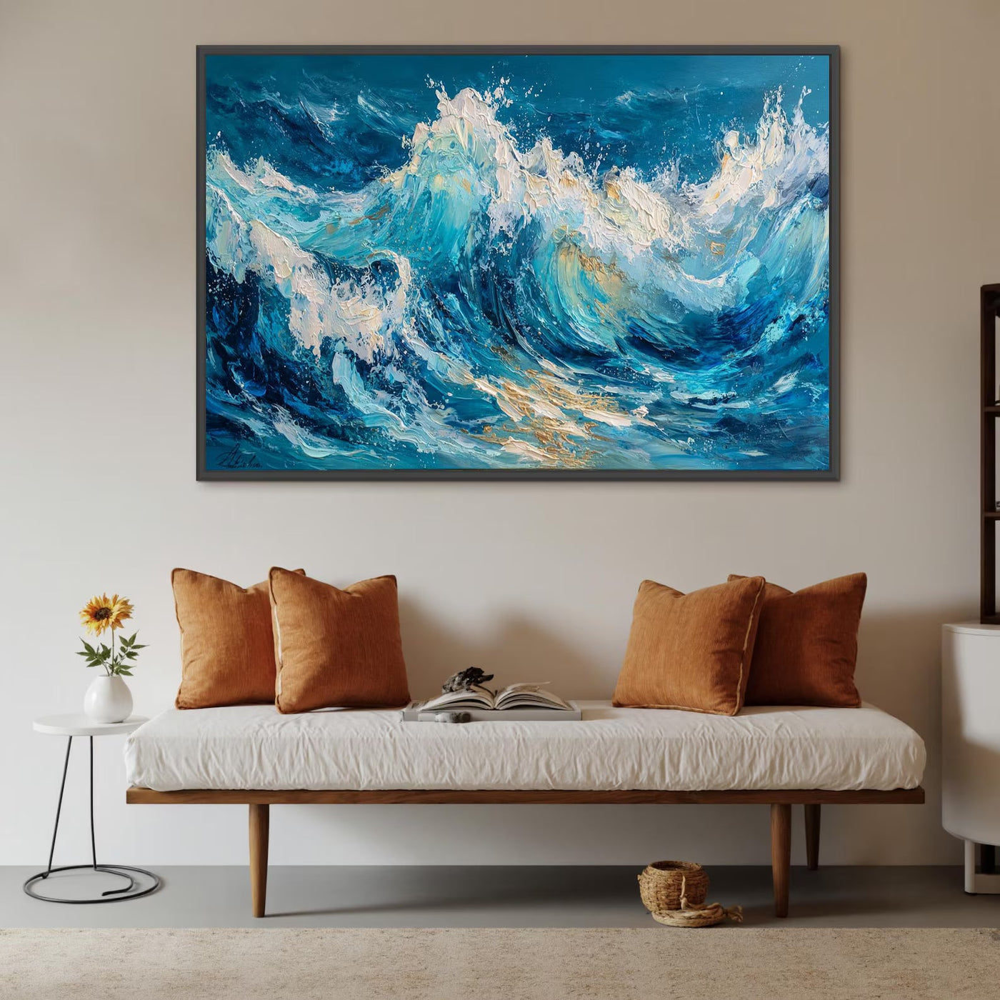Textured Wave Opulence | Golden Crest