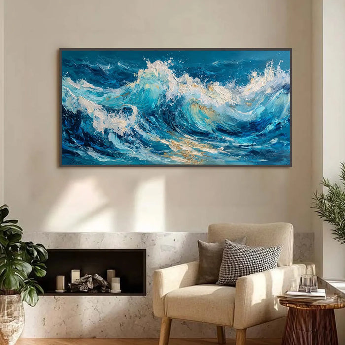Textured Wave Opulence | Golden Crest