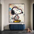 Textured Whimsical Graffiti | Snoopy Sketch