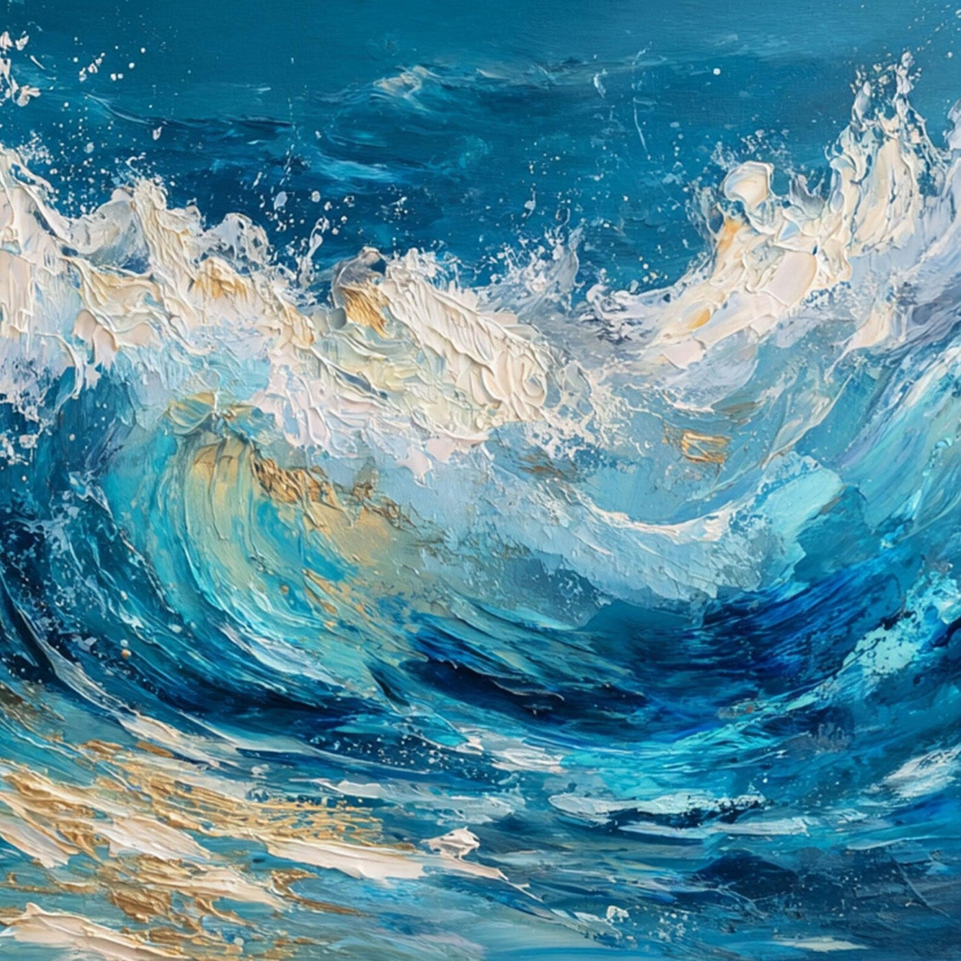 Textured Wave Opulence | Golden Crest