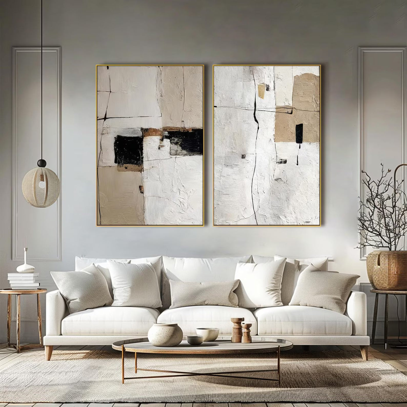 Minimalist Abstract Geometry | Neutral Palette