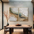 Layered Earth Tones | Abstract Diptych