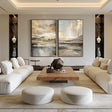 Ethereal Gold Landscape | Grey Horizon