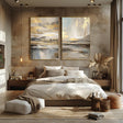 Ethereal Gold Landscape | Grey Horizon