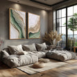 Organic Textured Waves | Sage Green