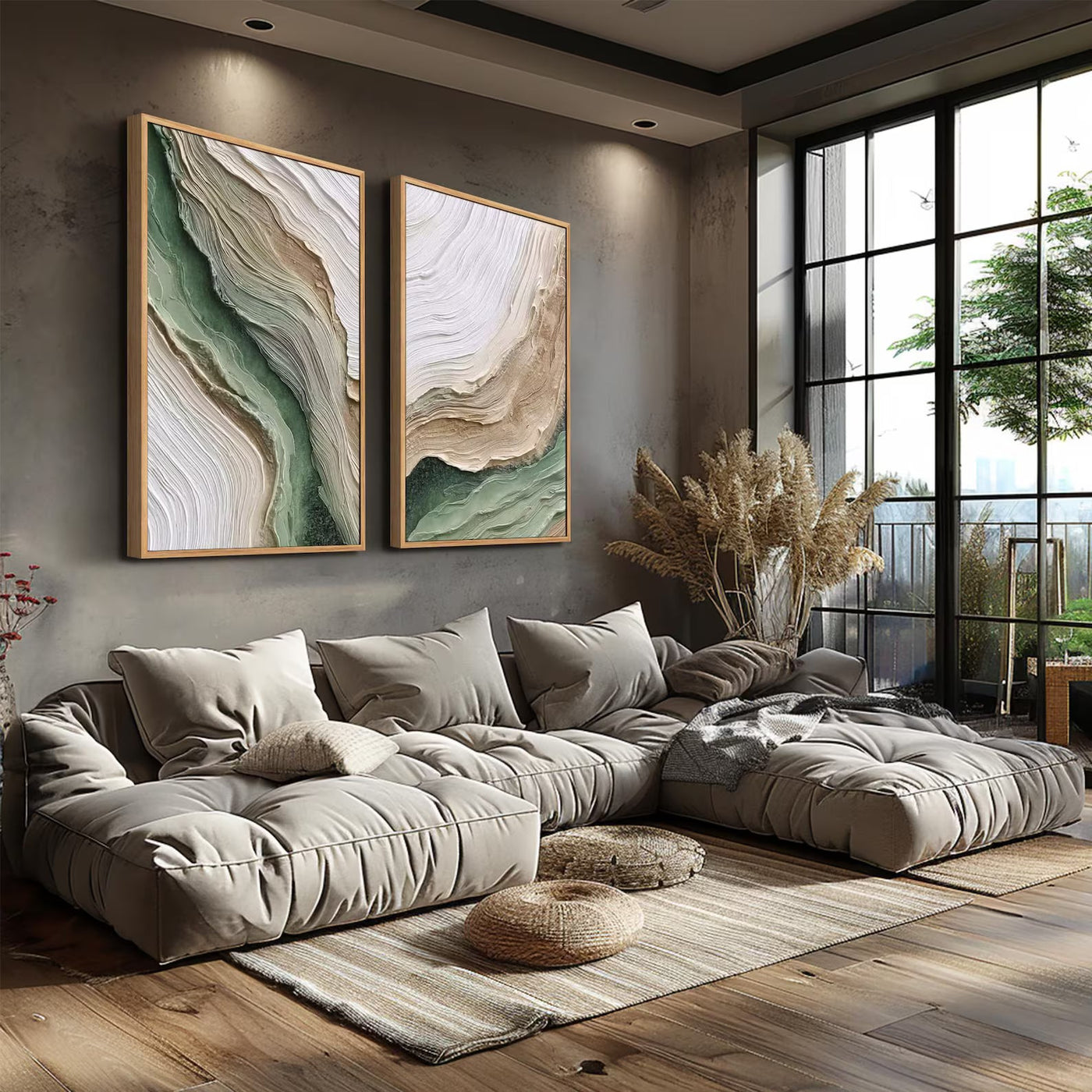 Organic Textured Waves | Sage Green