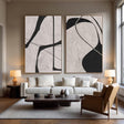 Minimalist Abstract Forms | Black White