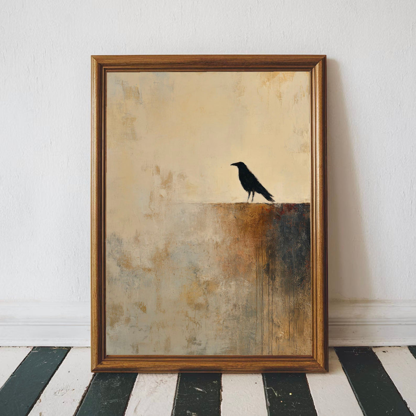 Textured Raven Art | Moody Sophistication