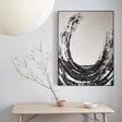 Black and White Minimalist Textured Wall Art #MT035