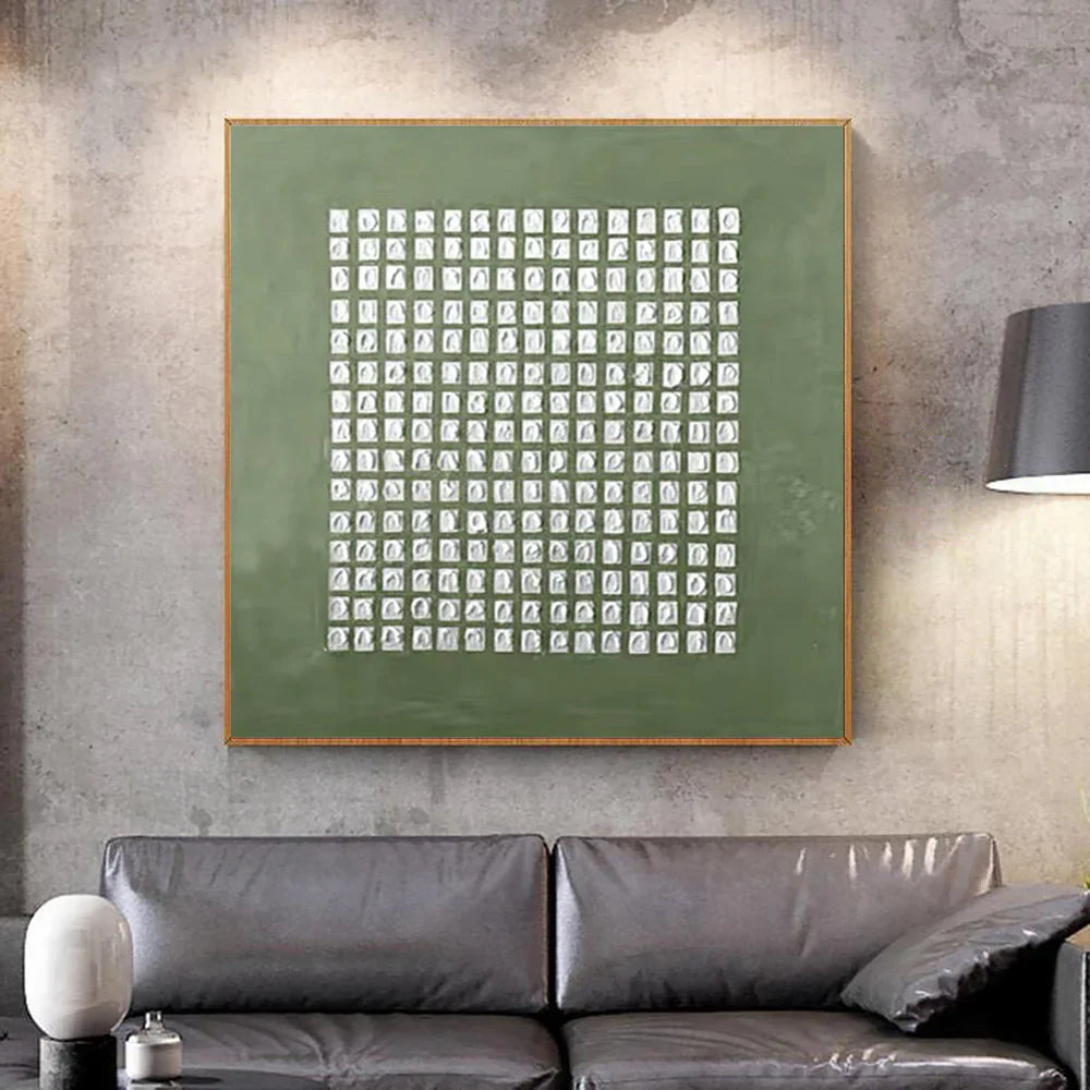 Green Minimalist Textured Wall Art #MT048