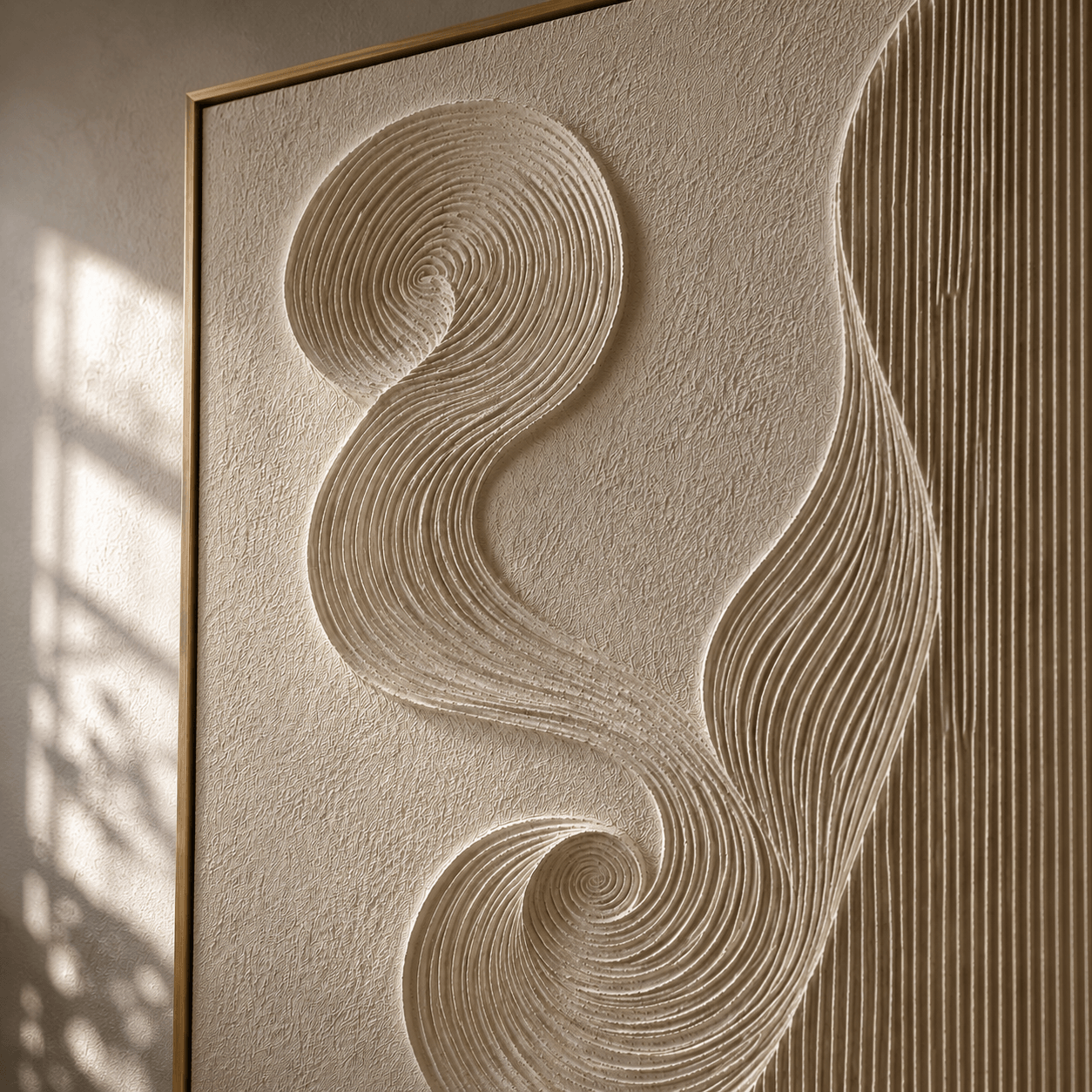 3D Textured Art | Swirl Layered Waves