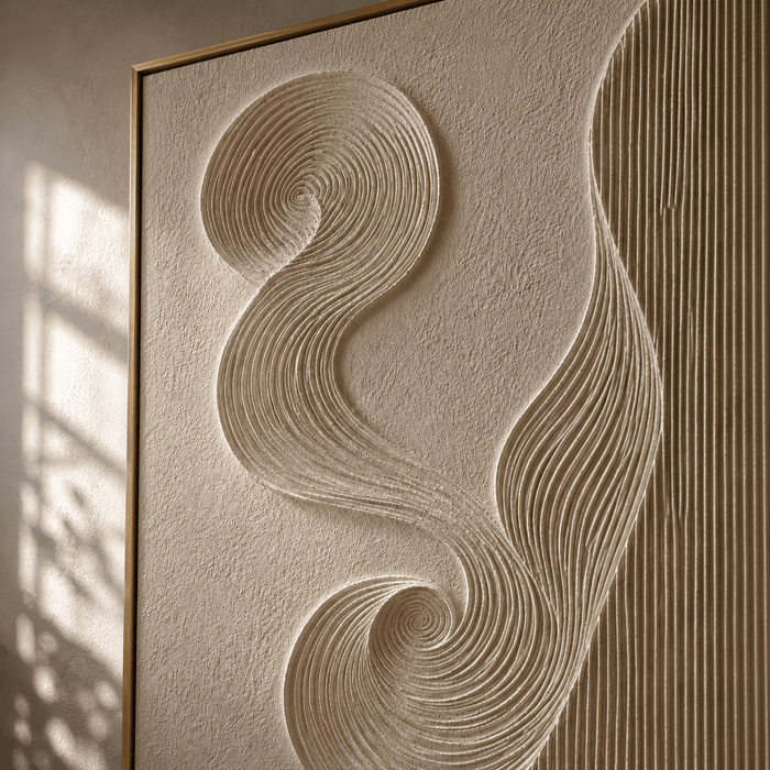 3D Textured Art | Swirl Layered Waves