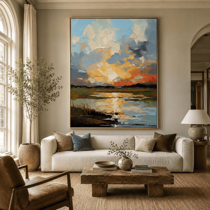 Impressionist Art | Marsh Sunset Glow