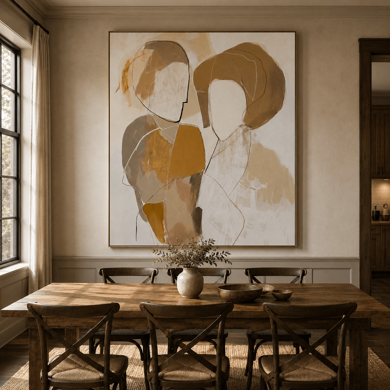 Textured Abstract Figures | Earthy Tones
