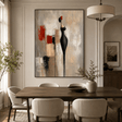 Textured Abstract Silhouette | Bold Red
