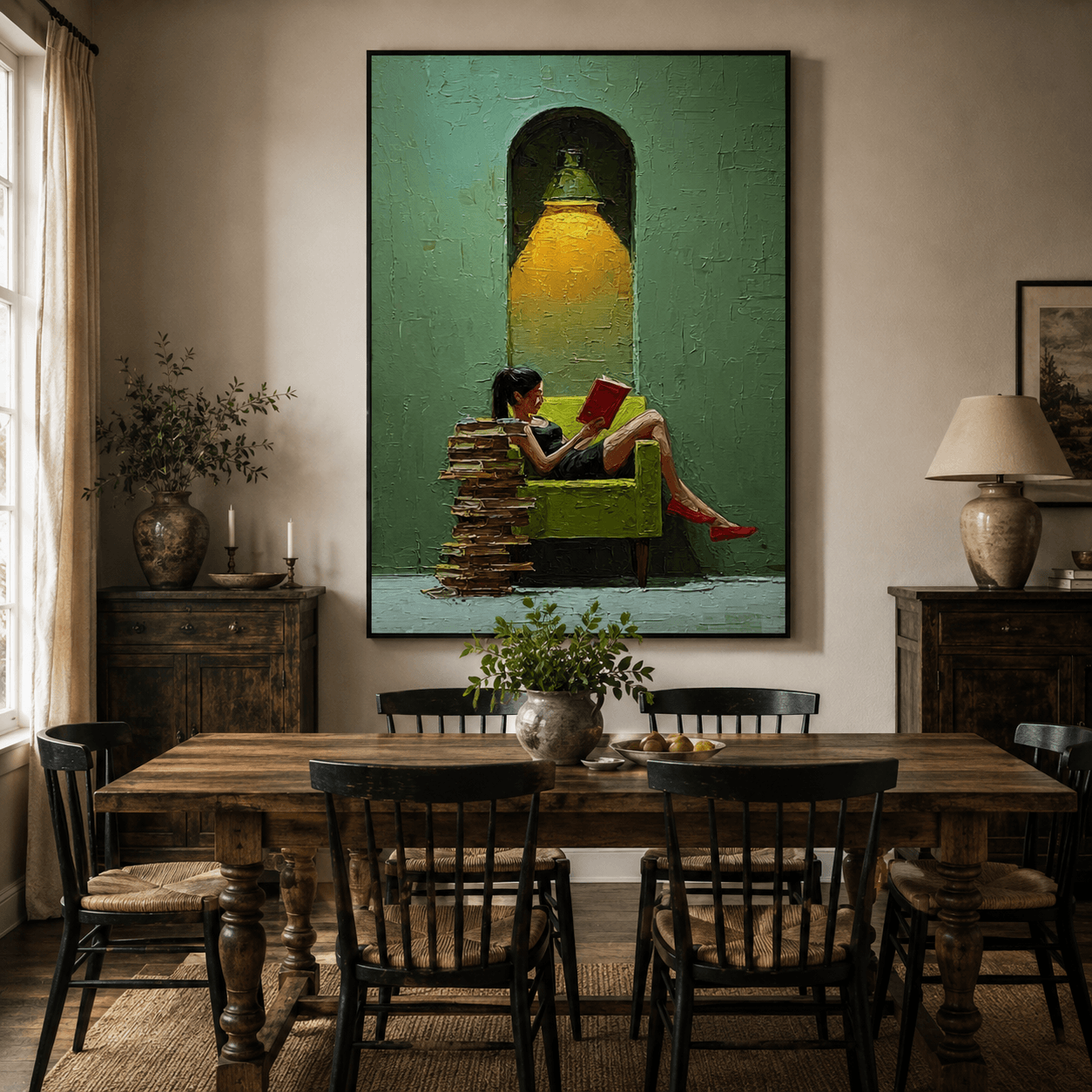 Impressionist Art | Arch Lamp Reader