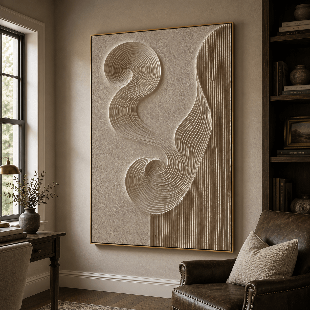 3D Textured Art | Swirl Layered Waves
