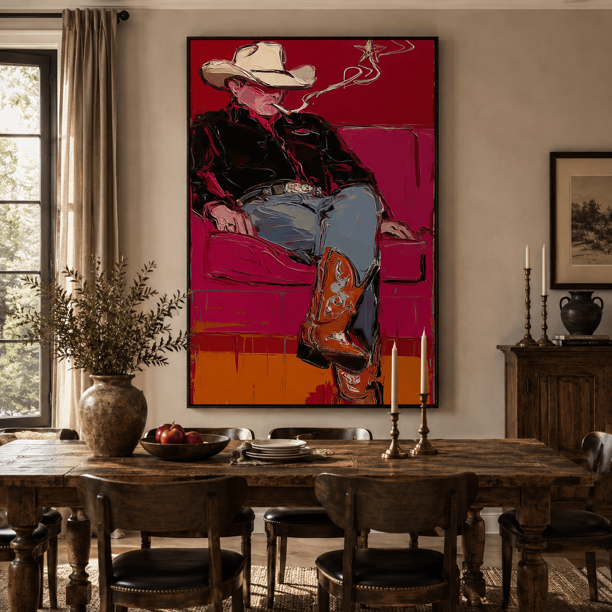 Impressionist Art | Smoky Cowboy Glow