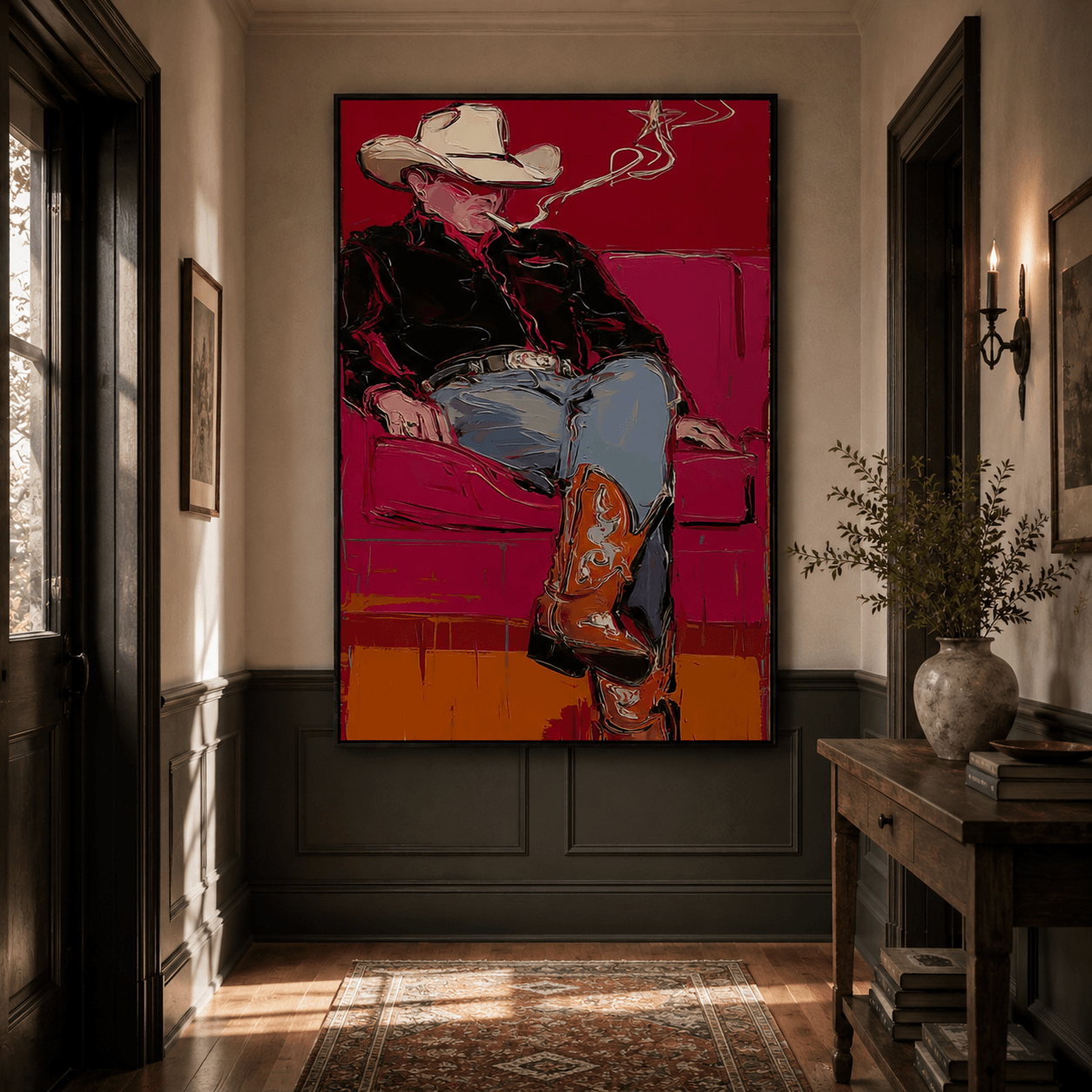 Impressionist Art | Smoky Cowboy Glow