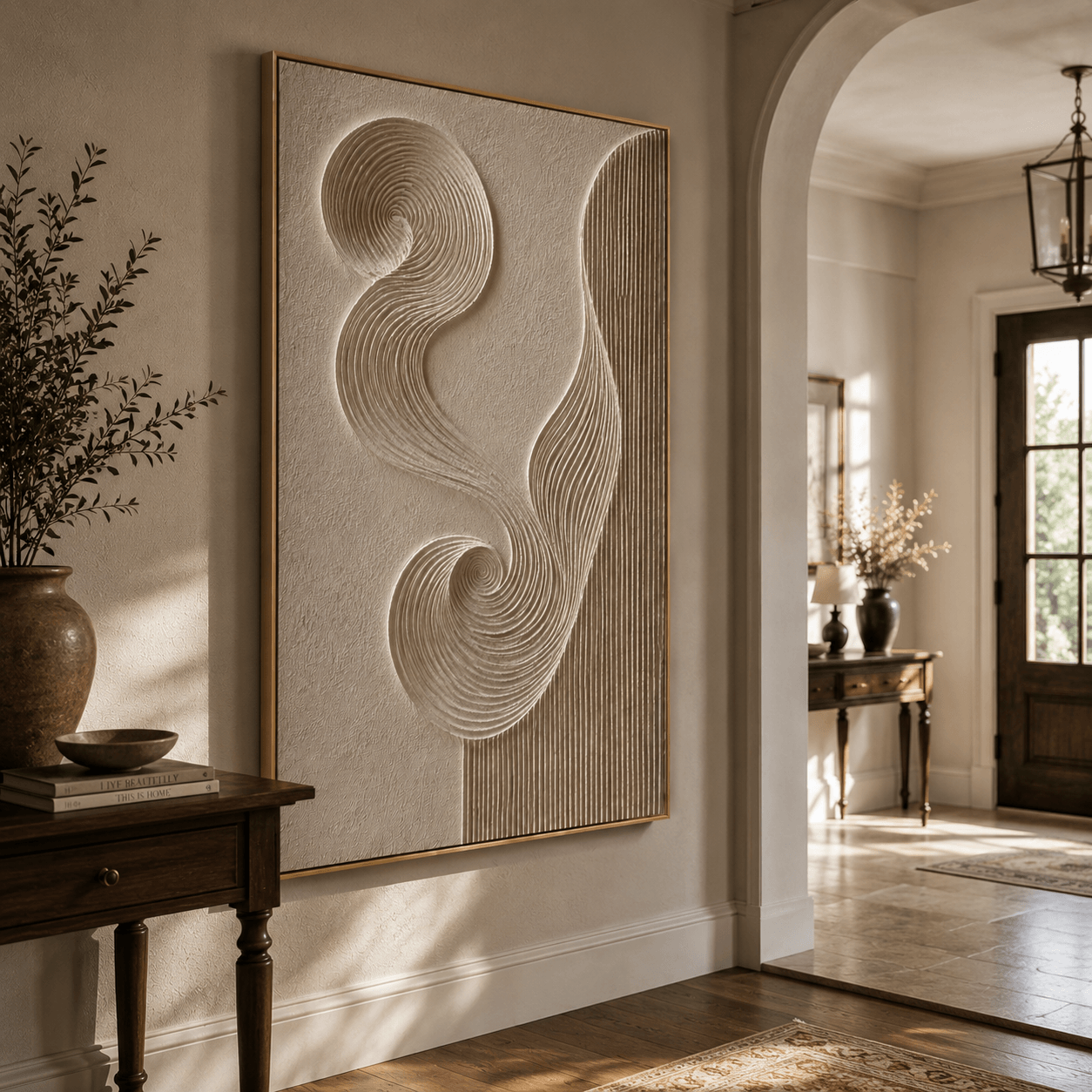 3D Textured Art | Swirl Layered Waves