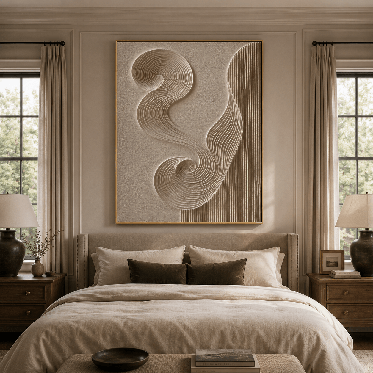 3D Textured Art | Swirl Layered Waves