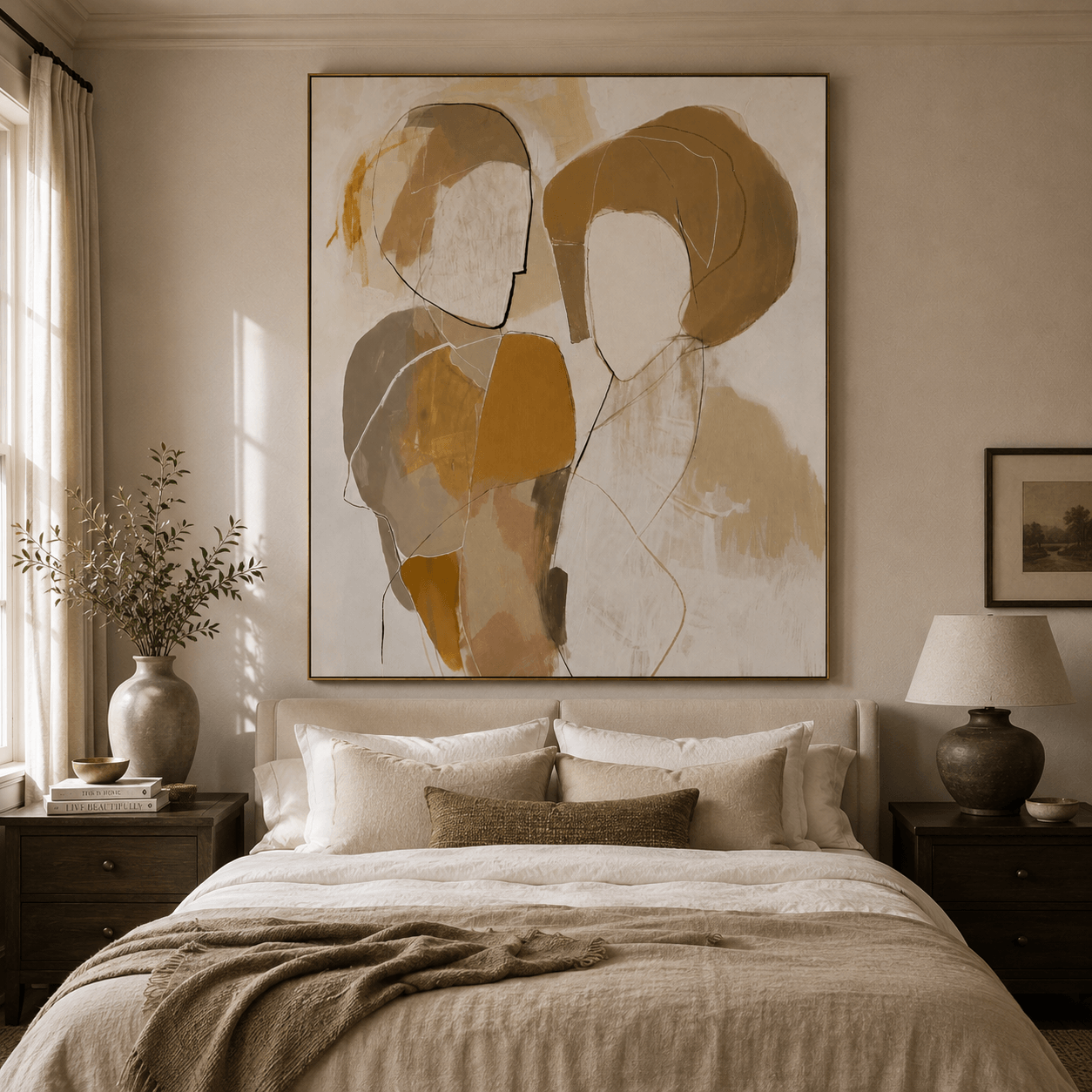 Textured Abstract Figures | Earthy Tones