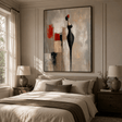 Textured Abstract Silhouette | Bold Red