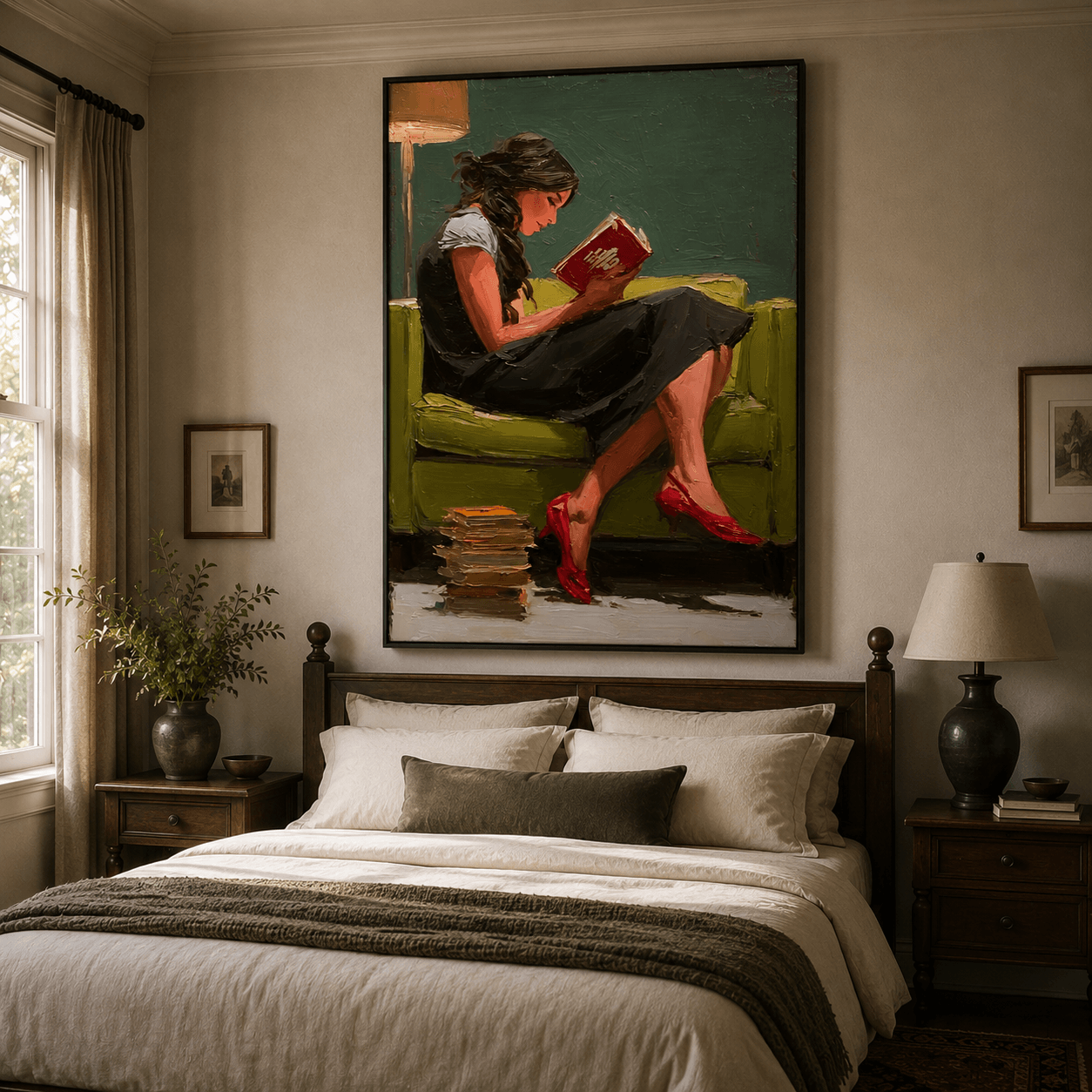 Impressionist Art | Evening Book Glow
