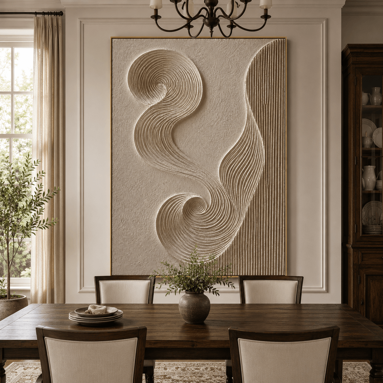 3D Textured Art | Swirl Layered Waves