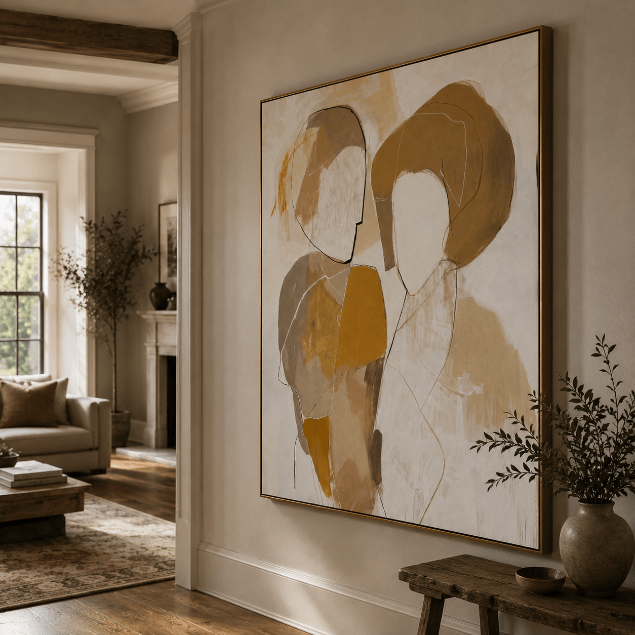 Textured Abstract Figures | Earthy Tones