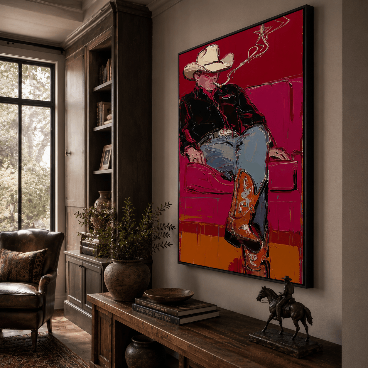 Impressionist Art | Smoky Cowboy Glow