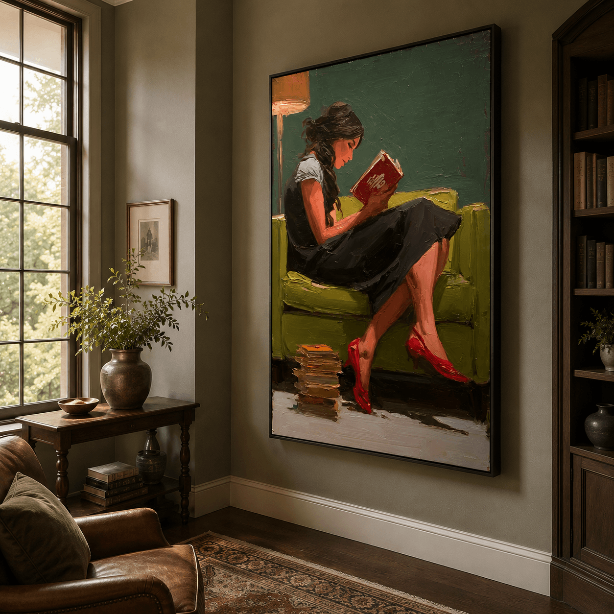 Impressionist Art | Evening Book Glow