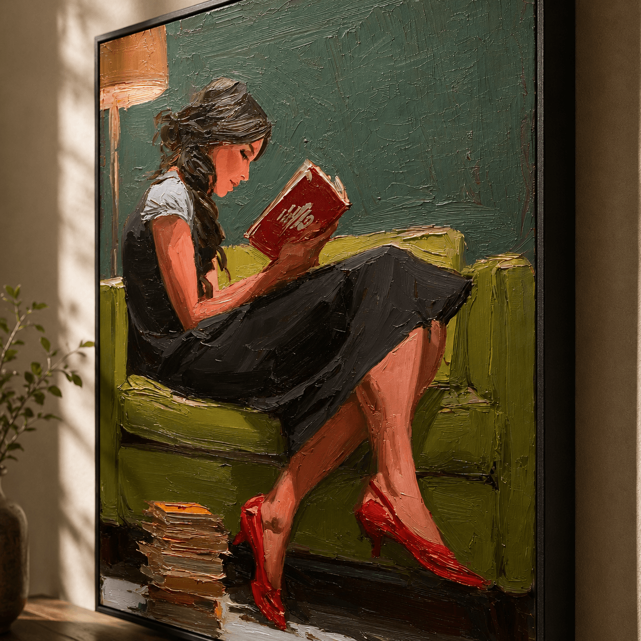 Impressionist Art | Evening Book Glow