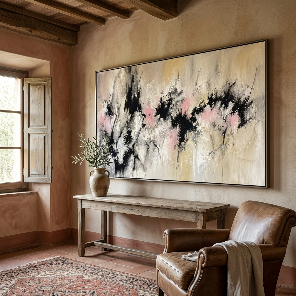 Blush & Onyx Whisper | Soft Petal Drift