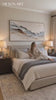 Large 3D Off-White Sea Texture Painting White Plaster Abstract Canvas Wall Art Decoration