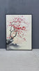 Red Flower Texture Painting Wabi-Sabi Wall Art Japanese Flower Painting on Canvas