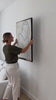 Black and White Line Minimalist Wall Hanging Painting Abstract Canvas